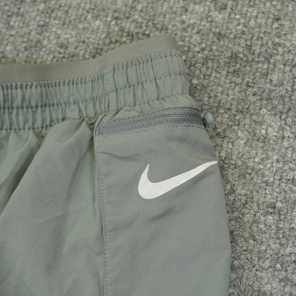 Nike Running Shorts Womens M Gray Dri-FIT Zipper Pocket CZ9576-084 - Picture 2 of 11